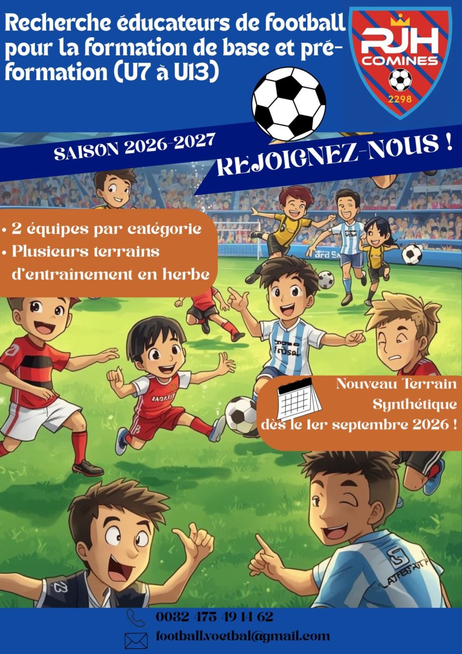 On recrute à la RJH Comines !!!